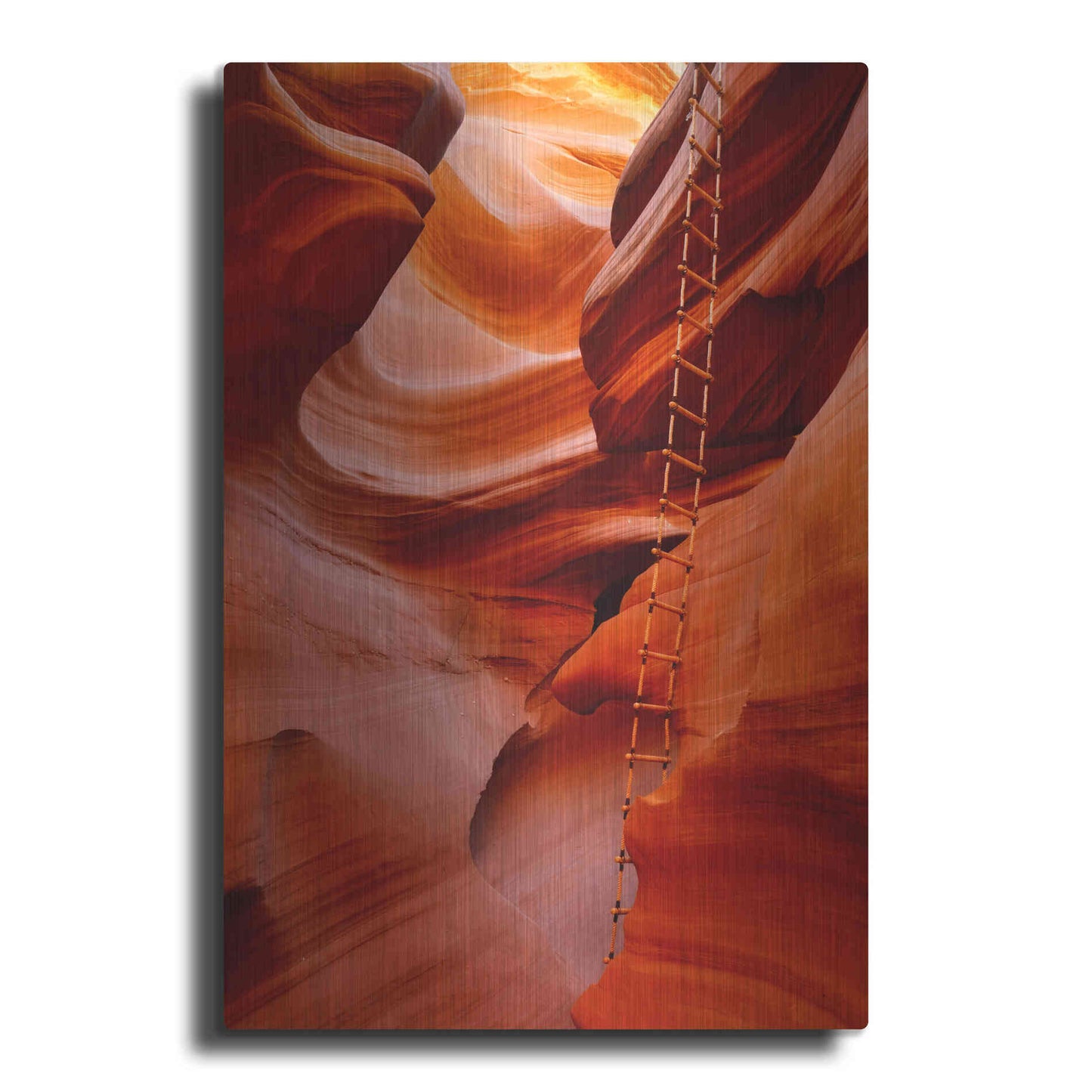 Luxe Metal Art 'Lower Antelope Canyon Ladder' by Mike Jones, Metal Wall Art