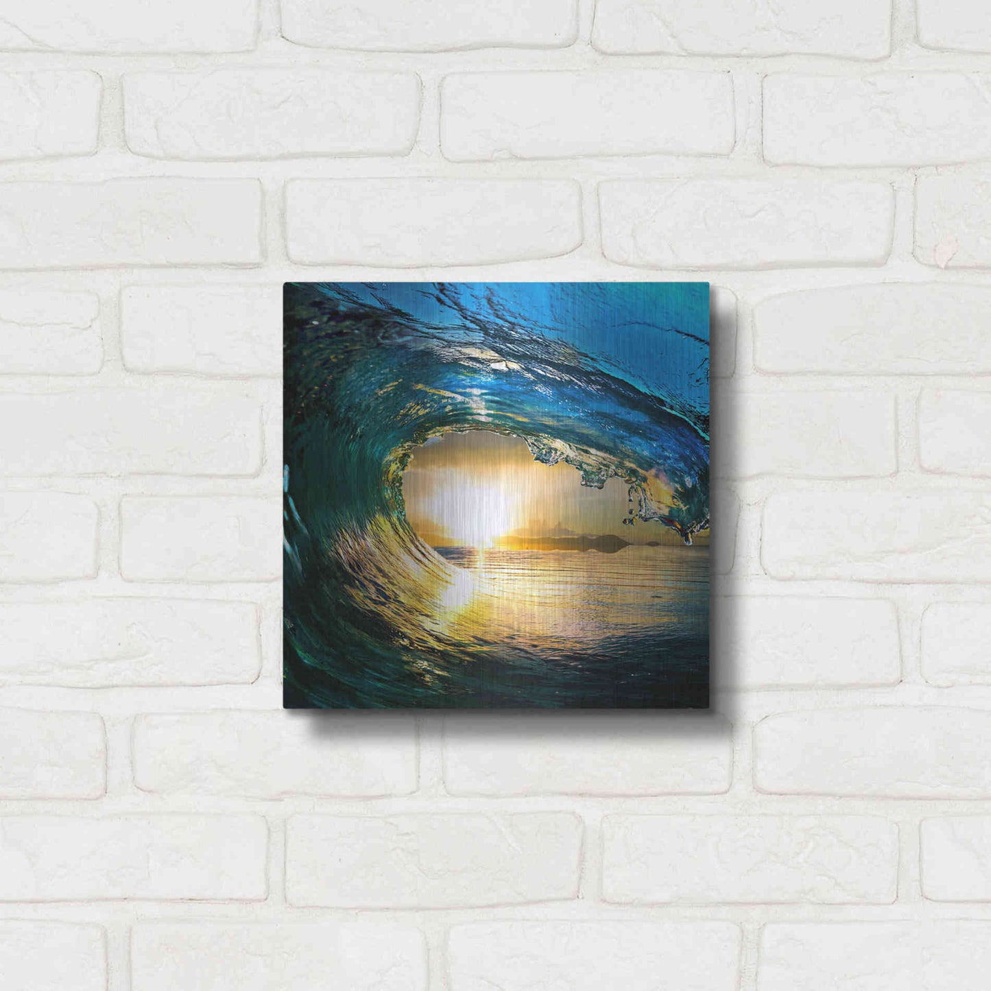 Luxe Metal Art 'The Language of Waves' Metal Wall Art,12x12