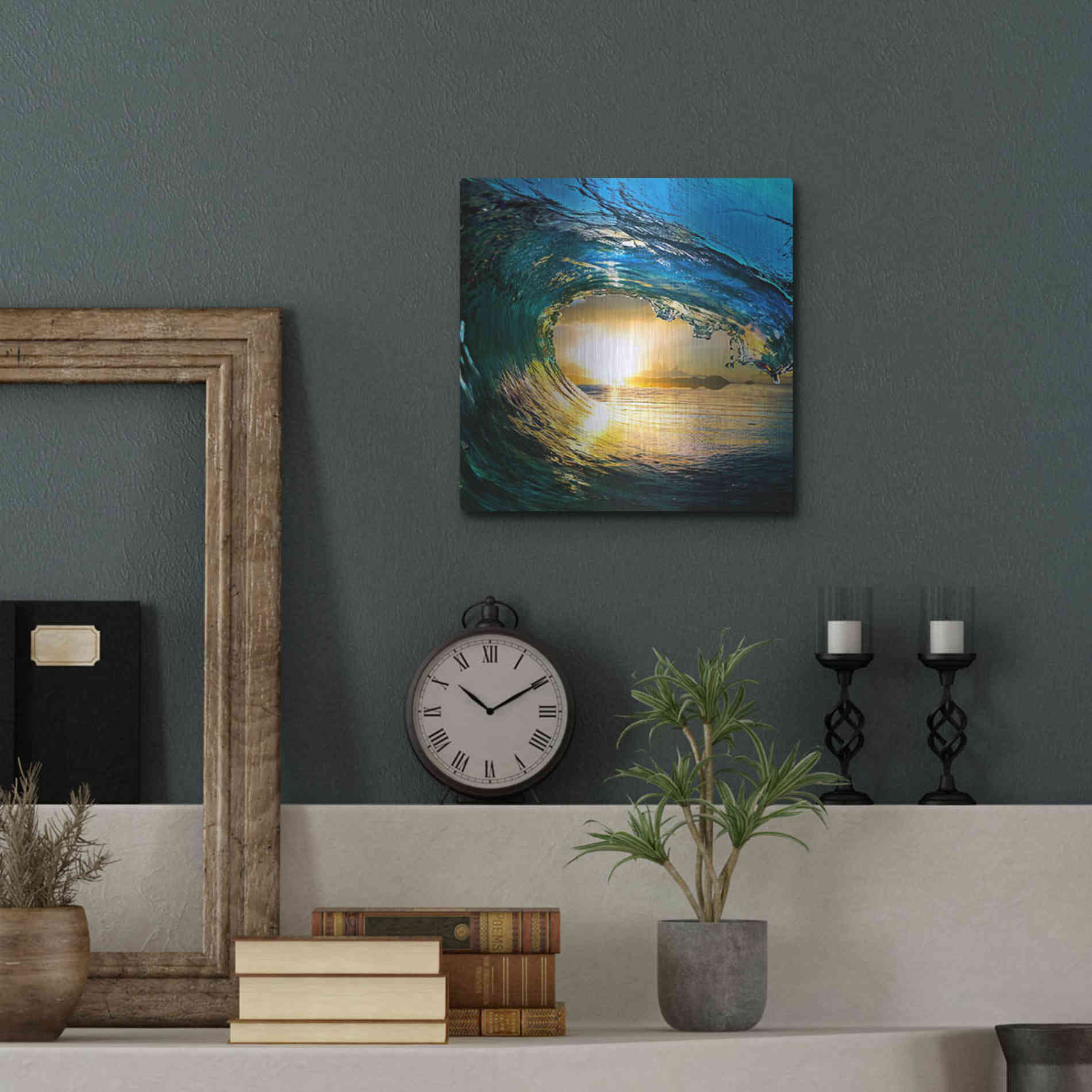 Luxe Metal Art 'The Language of Waves' Metal Wall Art,12x12