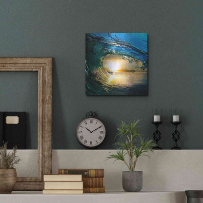 Luxe Metal Art 'The Language of Waves' Metal Wall Art,12x12