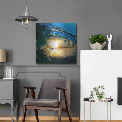 Luxe Metal Art 'The Language of Waves' Metal Wall Art,24x24