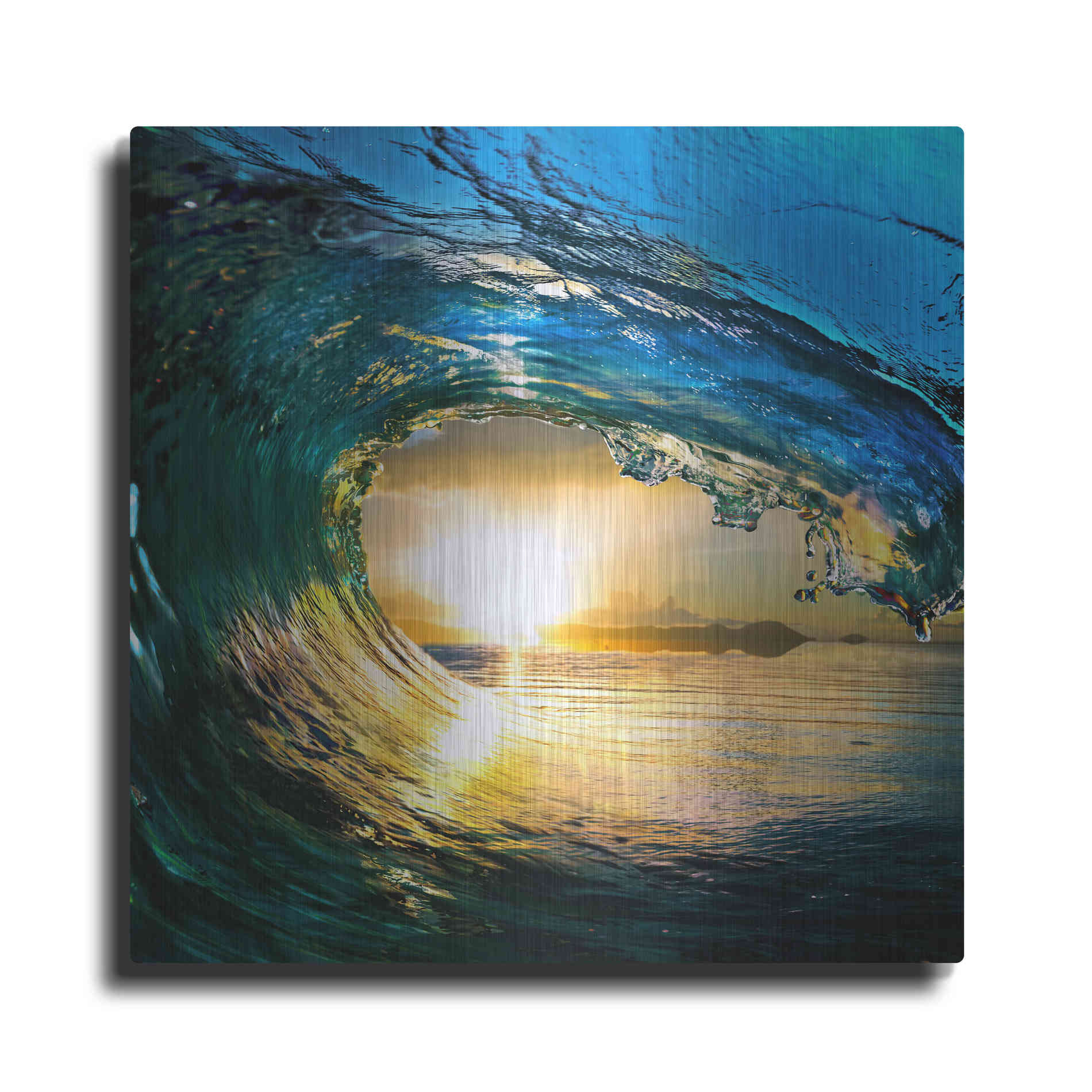 Luxe Metal Art 'The Language of Waves' Metal Wall Art