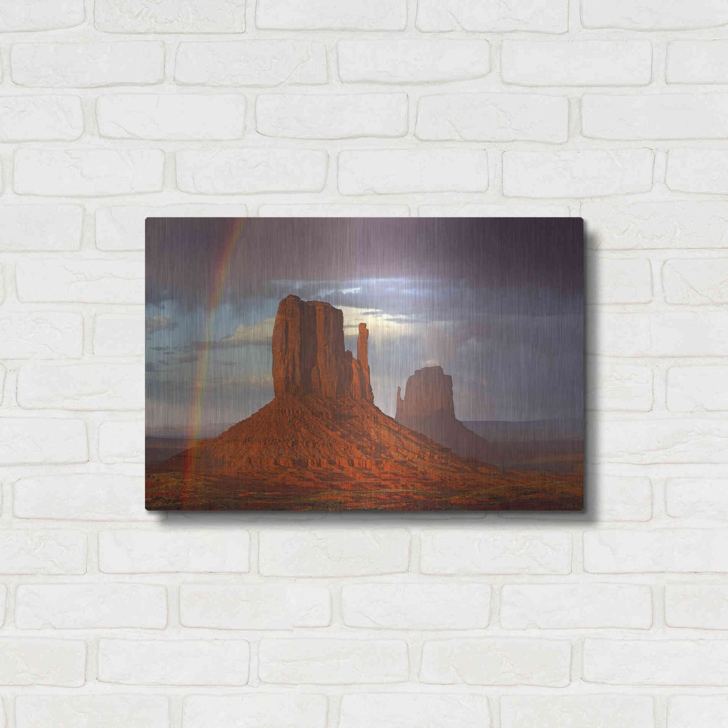 Luxe Metal Art 'Mittens Rainbow' by Mike Jones, Metal Wall Art,24x16
