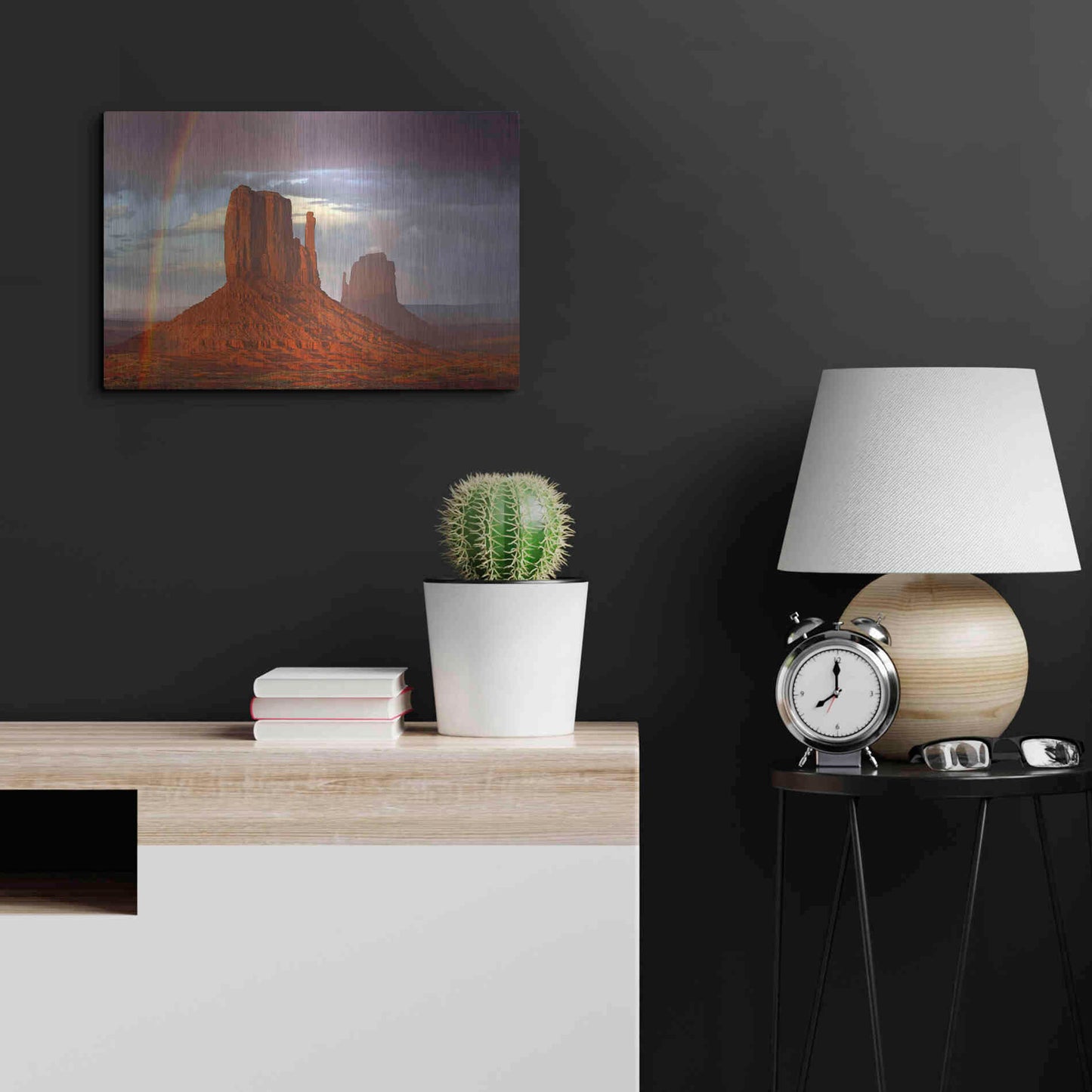Luxe Metal Art 'Mittens Rainbow' by Mike Jones, Metal Wall Art,24x16