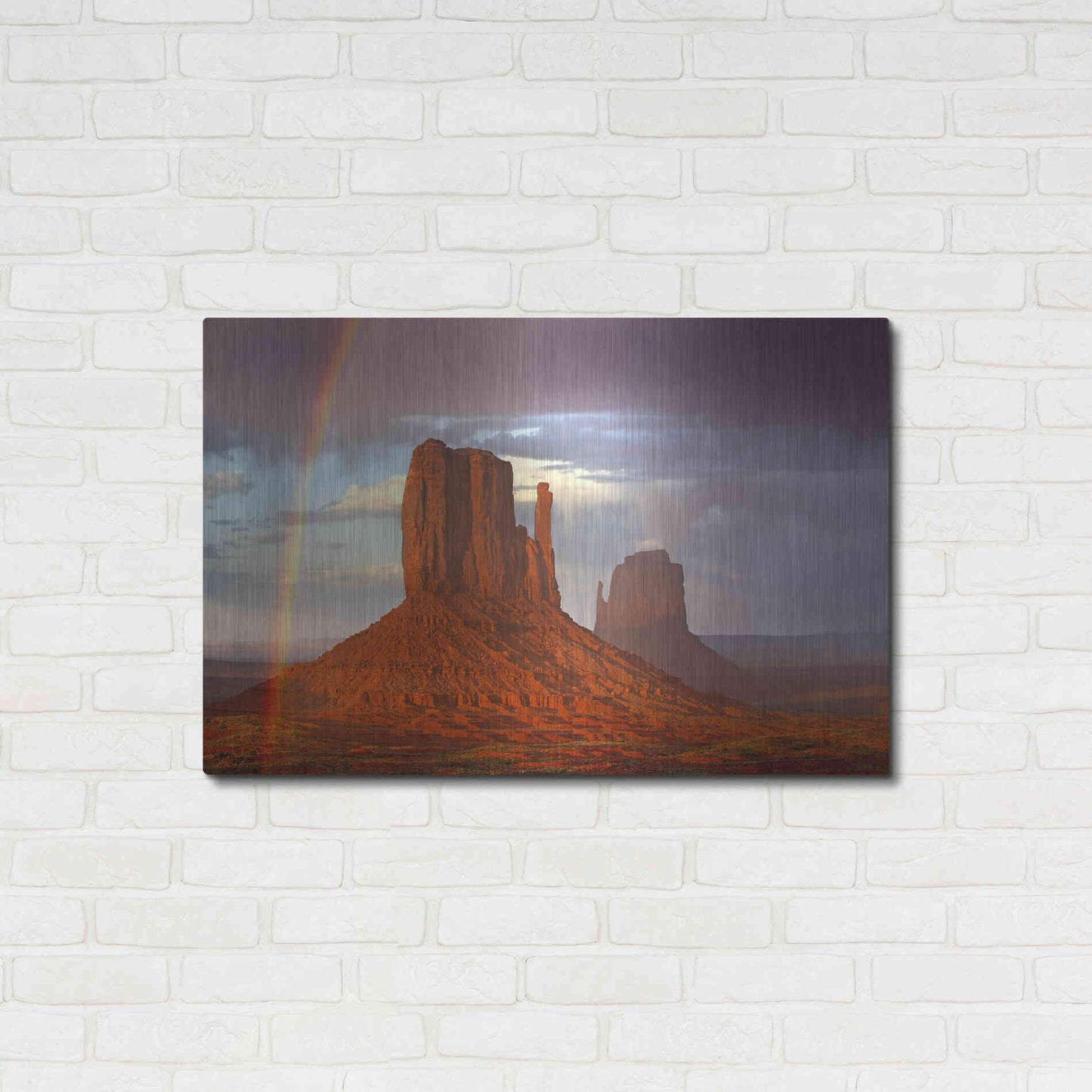 Luxe Metal Art 'Mittens Rainbow' by Mike Jones, Metal Wall Art,36x24