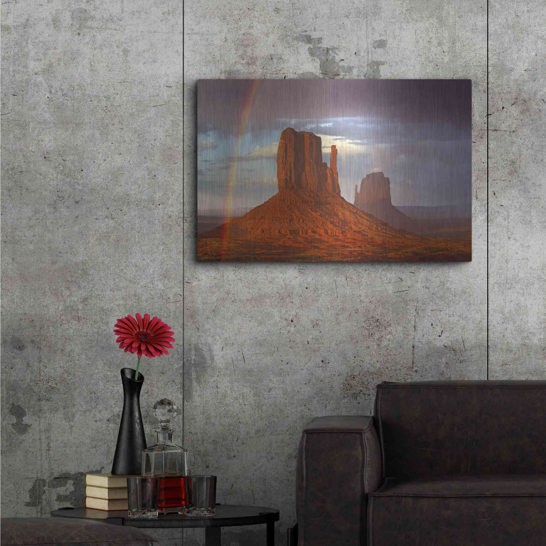 Luxe Metal Art 'Mittens Rainbow' by Mike Jones, Metal Wall Art,36x24