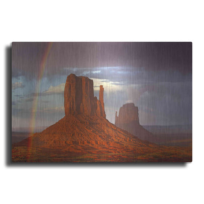 Luxe Metal Art 'Mittens Rainbow' by Mike Jones, Metal Wall Art