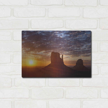 Luxe Metal Art 'Mittens Sunrise squeezecrop' by Mike Jones, Metal Wall Art,16x12