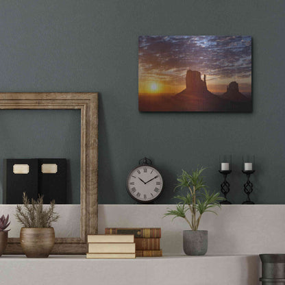 Luxe Metal Art 'Mittens Sunrise squeezecrop' by Mike Jones, Metal Wall Art,16x12