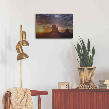 Luxe Metal Art 'Mittens Sunrise squeezecrop' by Mike Jones, Metal Wall Art,24x16