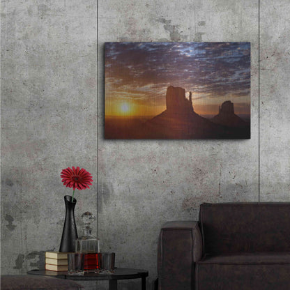 Luxe Metal Art 'Mittens Sunrise squeezecrop' by Mike Jones, Metal Wall Art,36x24