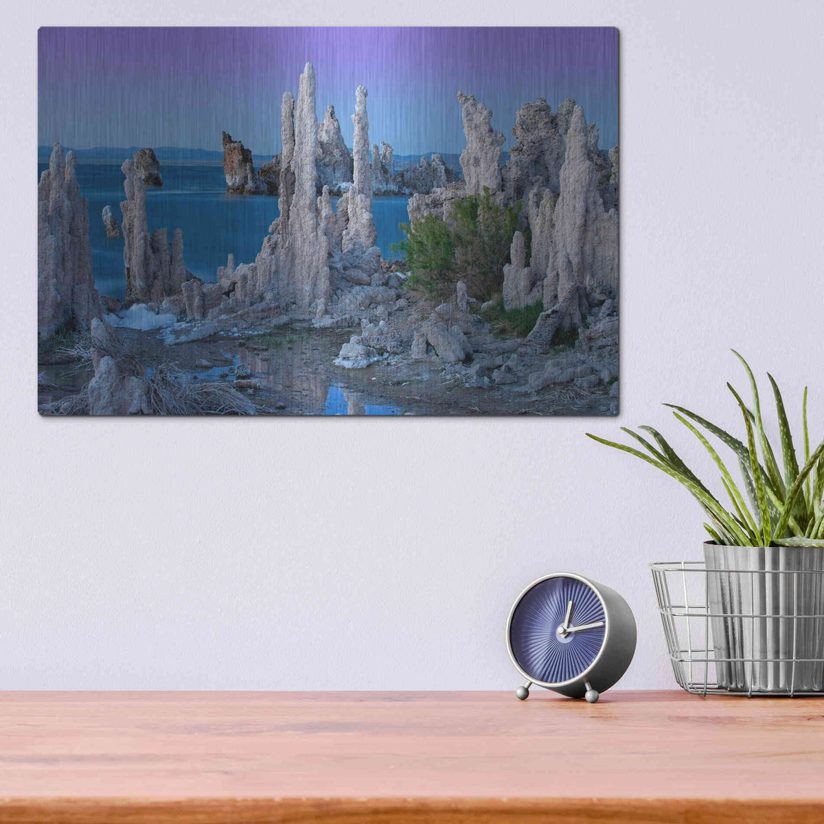 Luxe Metal Art 'Mono Lake Dusk' by Mike Jones, Metal Wall Art,16x12