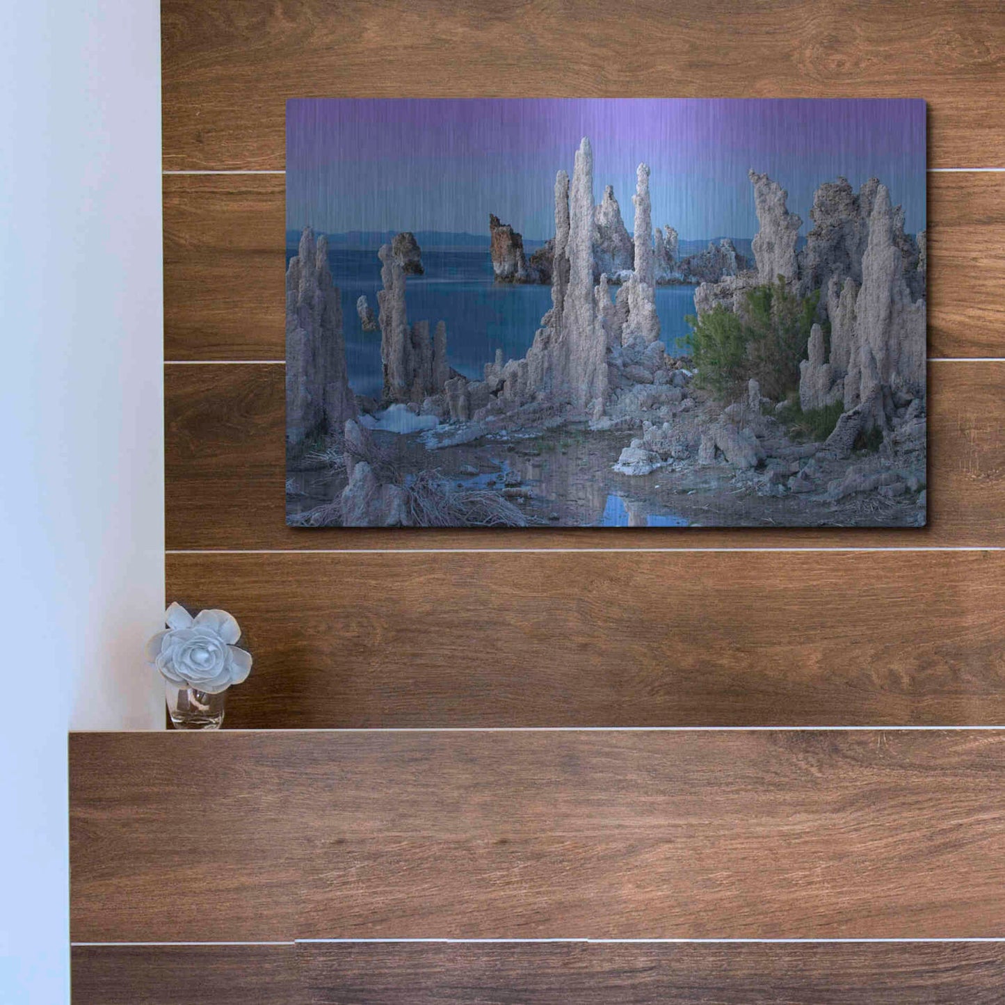 Luxe Metal Art 'Mono Lake Dusk' by Mike Jones, Metal Wall Art,16x12