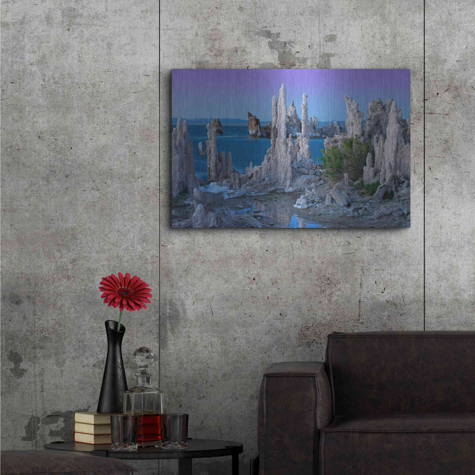 Luxe Metal Art 'Mono Lake Dusk' by Mike Jones, Metal Wall Art,36x24