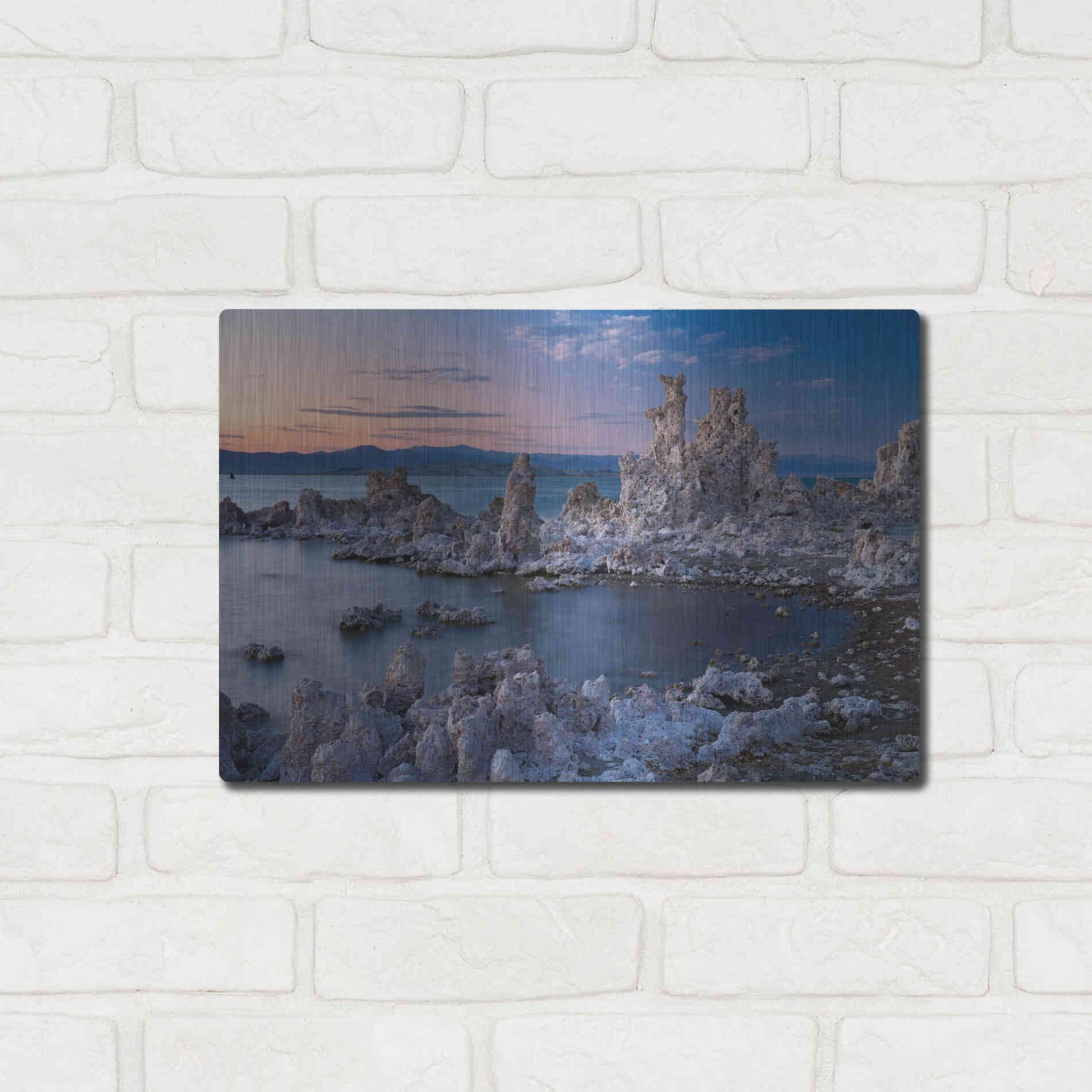 Luxe Metal Art 'Mono Lake South Tufa Dusk' by Mike Jones, Metal Wall Art,16x12