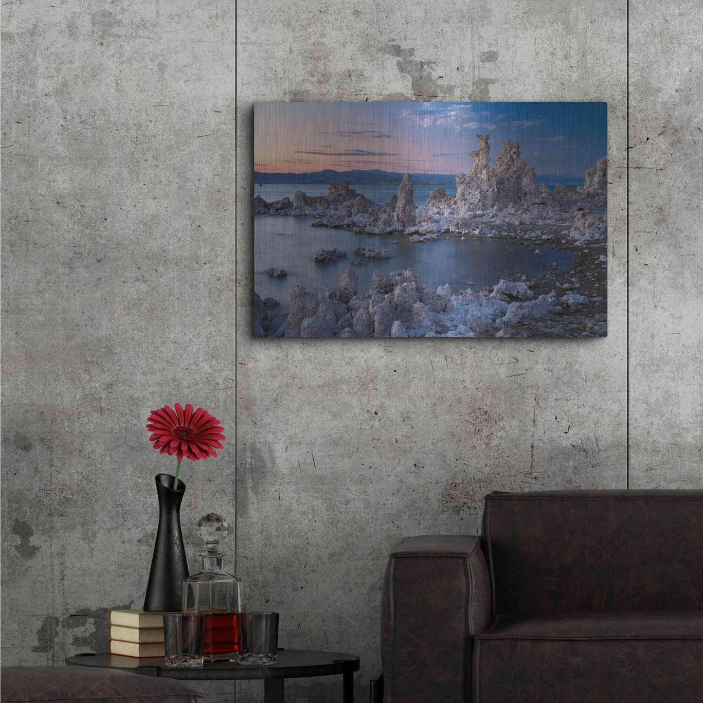 Luxe Metal Art 'Mono Lake South Tufa Dusk' by Mike Jones, Metal Wall Art,36x24