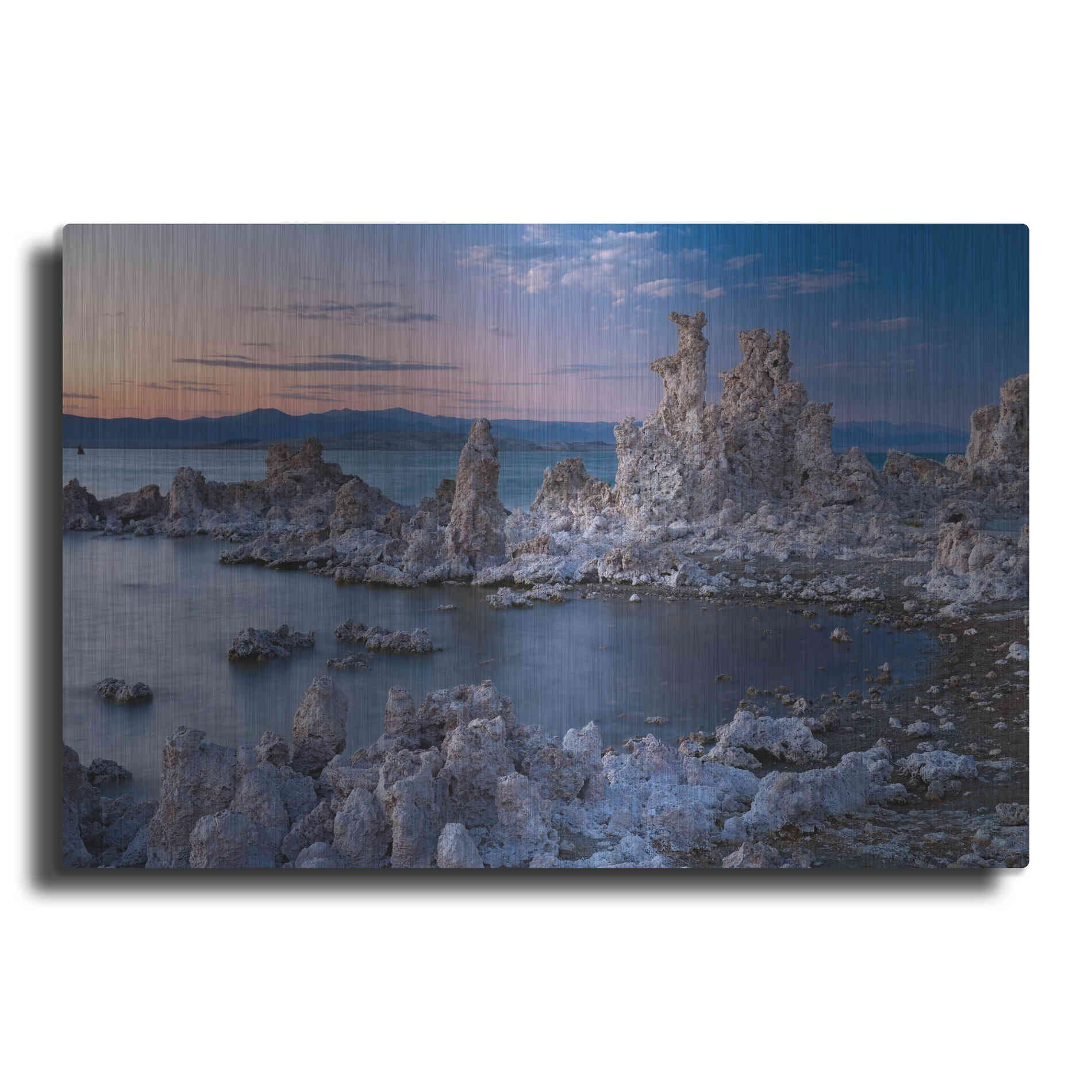 Luxe Metal Art 'Mono Lake South Tufa Dusk' by Mike Jones, Metal Wall Art