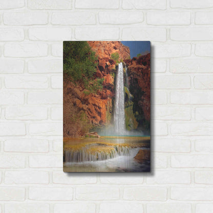 Luxe Metal Art 'Mooney Falls' by Mike Jones, Metal Wall Art,16x24