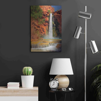 Luxe Metal Art 'Mooney Falls' by Mike Jones, Metal Wall Art,16x24