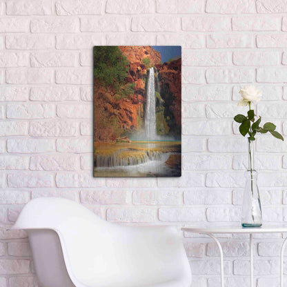 Luxe Metal Art 'Mooney Falls' by Mike Jones, Metal Wall Art,16x24
