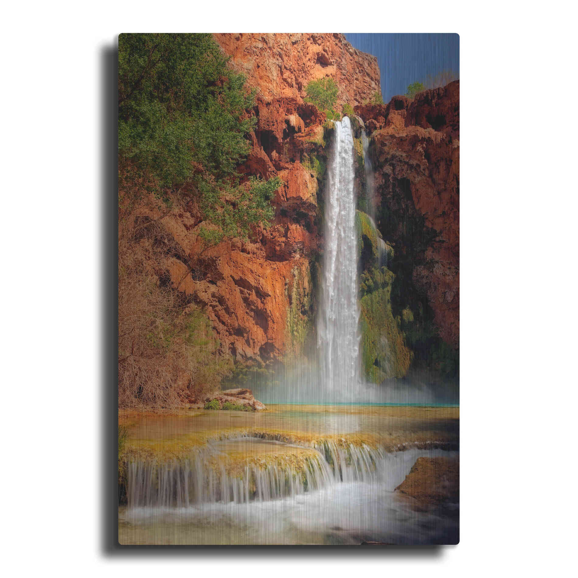 Luxe Metal Art 'Mooney Falls' by Mike Jones, Metal Wall Art