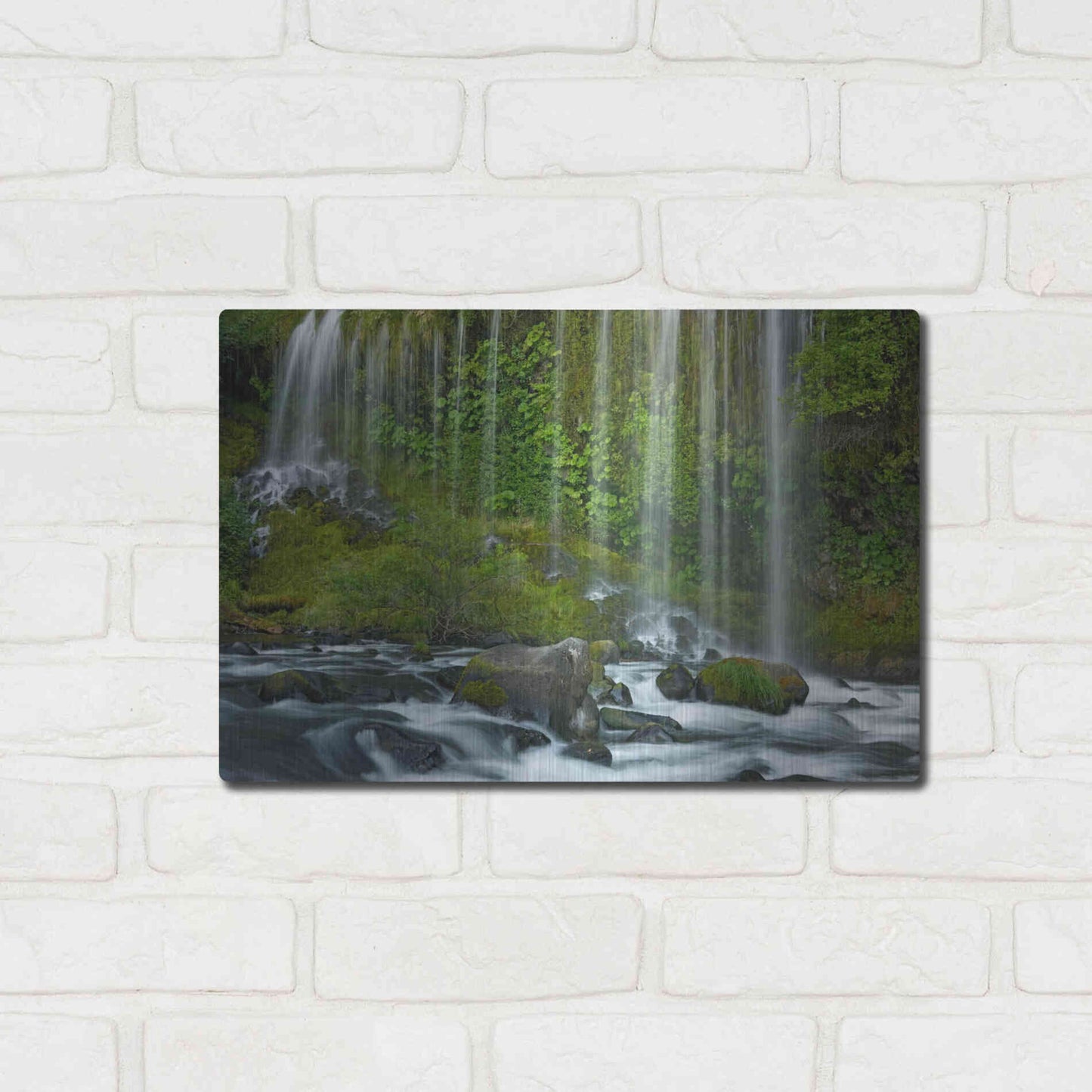 Luxe Metal Art 'Mossbrae Falls' by Mike Jones, Metal Wall Art,16x12