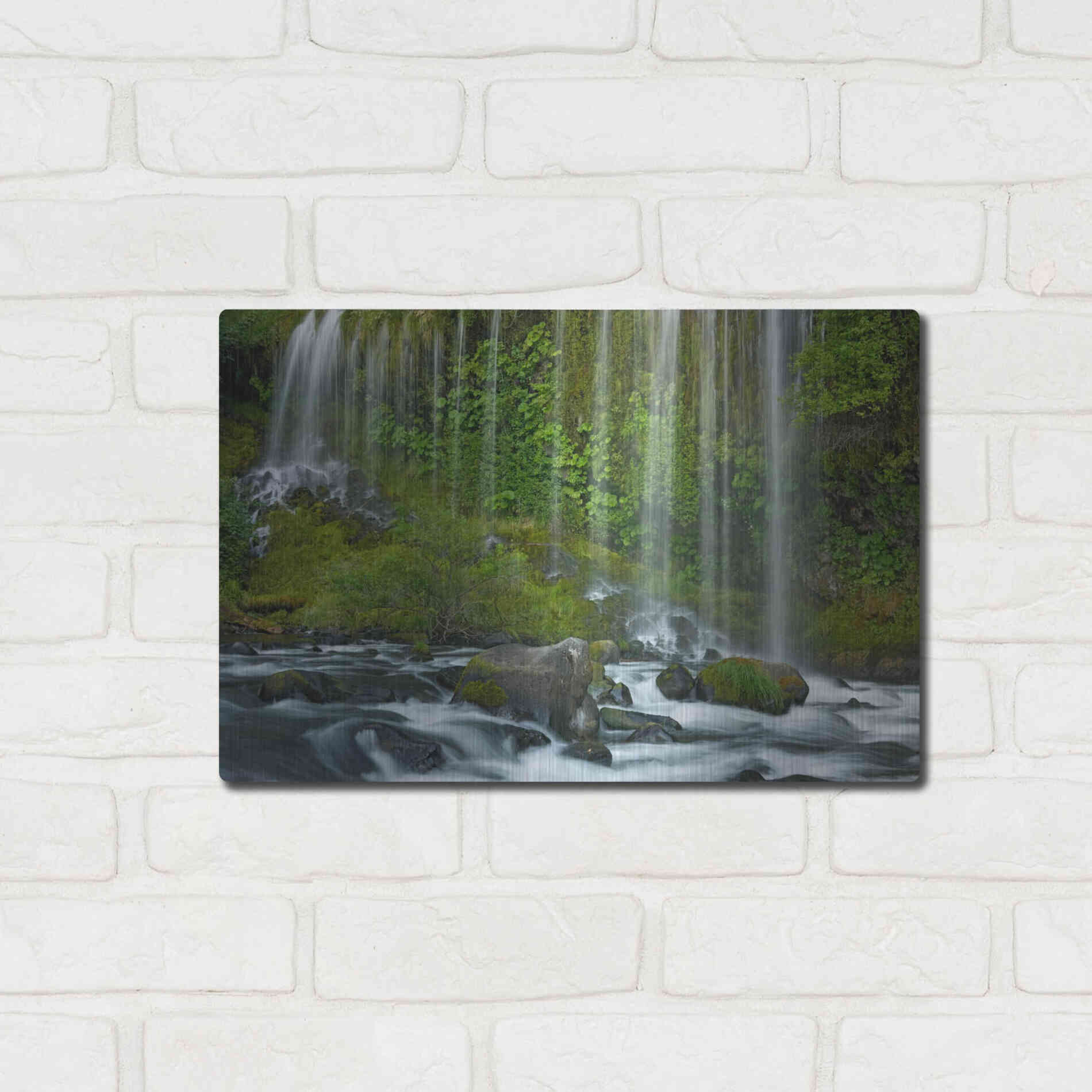 Luxe Metal Art 'Mossbrae Falls' by Mike Jones, Metal Wall Art,16x12