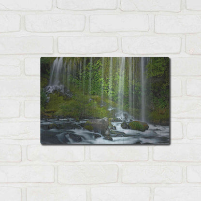 Luxe Metal Art 'Mossbrae Falls' by Mike Jones, Metal Wall Art,16x12