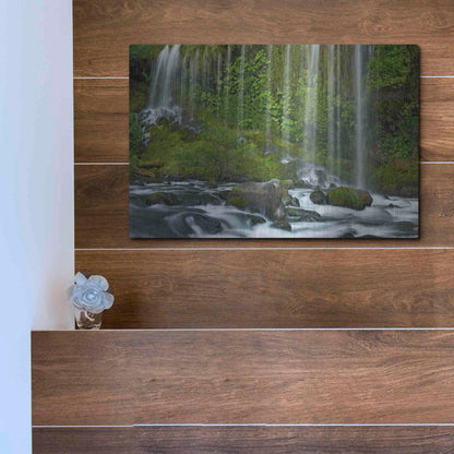 Luxe Metal Art 'Mossbrae Falls' by Mike Jones, Metal Wall Art,16x12