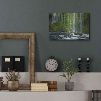 Luxe Metal Art 'Mossbrae Falls' by Mike Jones, Metal Wall Art,16x12