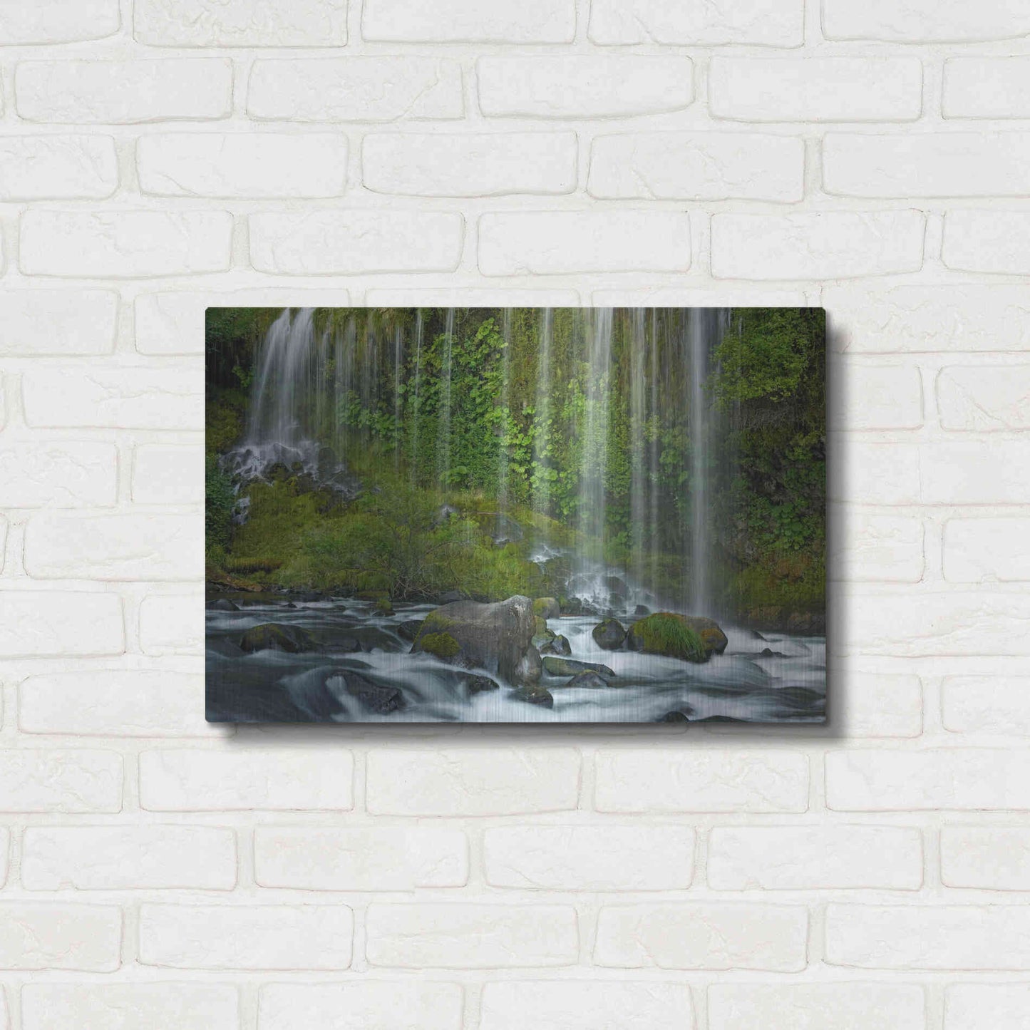 Luxe Metal Art 'Mossbrae Falls' by Mike Jones, Metal Wall Art,24x16