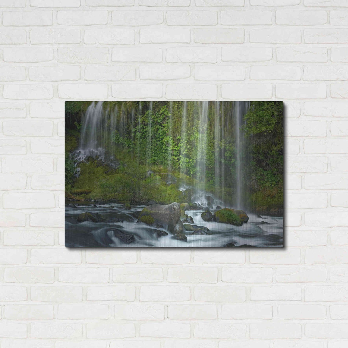Luxe Metal Art 'Mossbrae Falls' by Mike Jones, Metal Wall Art,36x24