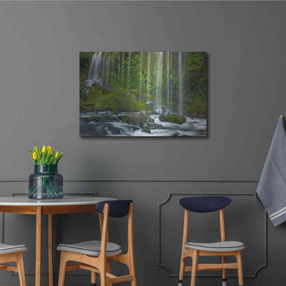 Luxe Metal Art 'Mossbrae Falls' by Mike Jones, Metal Wall Art,36x24