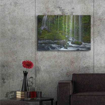 Luxe Metal Art 'Mossbrae Falls' by Mike Jones, Metal Wall Art,36x24