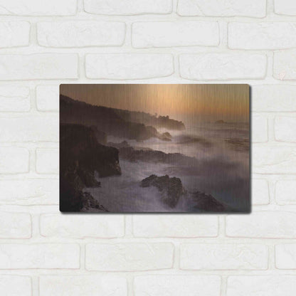 Luxe Metal Art 'Oregon Shore Acres SP Dusk' by Mike Jones, Metal Wall Art,16x12