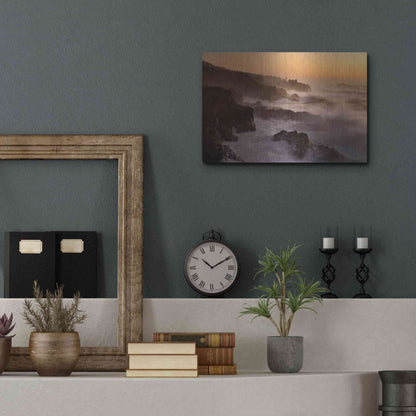 Luxe Metal Art 'Oregon Shore Acres SP Dusk' by Mike Jones, Metal Wall Art,16x12