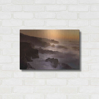 Luxe Metal Art 'Oregon Shore Acres SP Dusk' by Mike Jones, Metal Wall Art,24x16