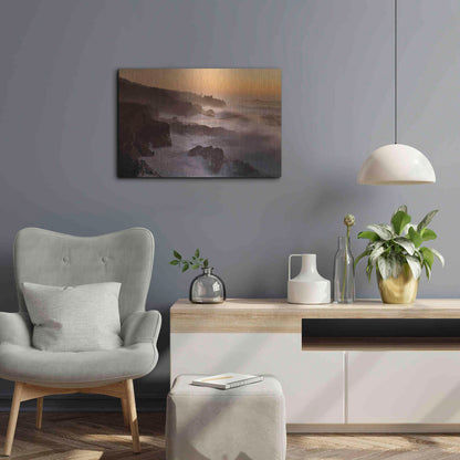 Luxe Metal Art 'Oregon Shore Acres SP Dusk' by Mike Jones, Metal Wall Art,24x16