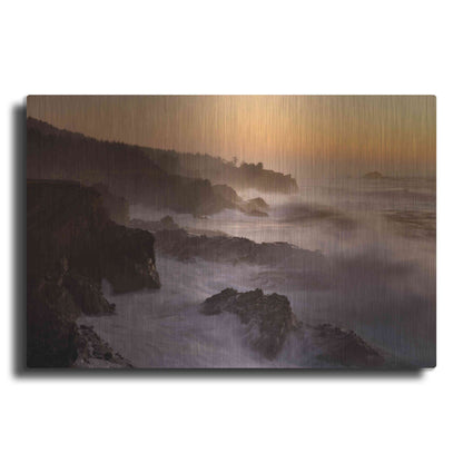 Luxe Metal Art 'Oregon Shore Acres SP Dusk' by Mike Jones, Metal Wall Art