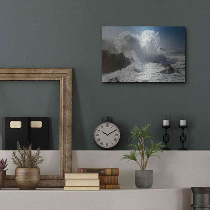 Luxe Metal Art 'Oregon Shore Acres SP Wave' by Mike Jones, Metal Wall Art,16x12