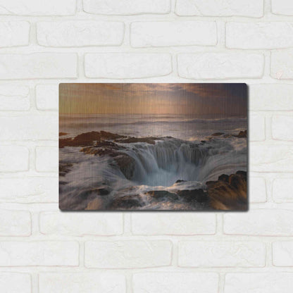 Luxe Metal Art 'Oregon Thor's Well' by Mike Jones, Metal Wall Art,16x12