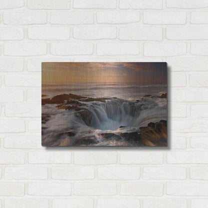 Luxe Metal Art 'Oregon Thor's Well' by Mike Jones, Metal Wall Art,24x16
