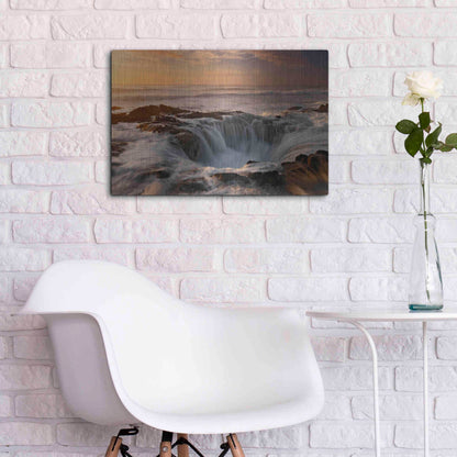 Luxe Metal Art 'Oregon Thor's Well' by Mike Jones, Metal Wall Art,24x16