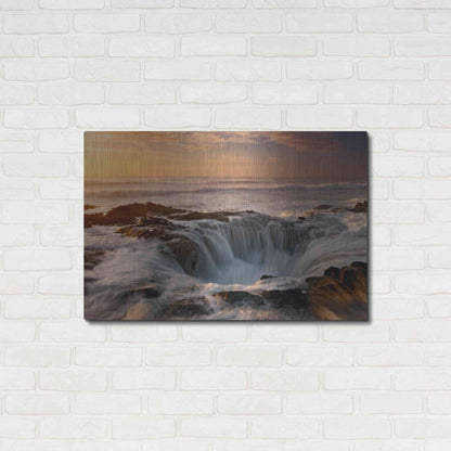 Luxe Metal Art 'Oregon Thor's Well' by Mike Jones, Metal Wall Art,36x24
