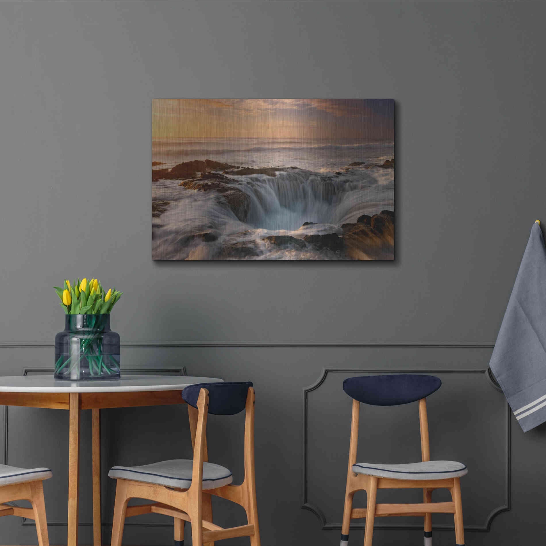 Luxe Metal Art 'Oregon Thor's Well' by Mike Jones, Metal Wall Art,36x24