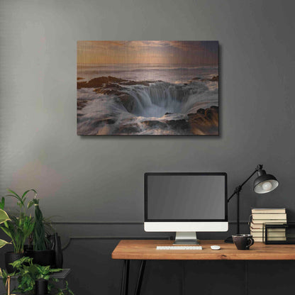 Luxe Metal Art 'Oregon Thor's Well' by Mike Jones, Metal Wall Art,36x24