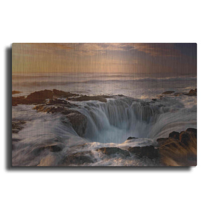 Luxe Metal Art 'Oregon Thor's Well' by Mike Jones, Metal Wall Art