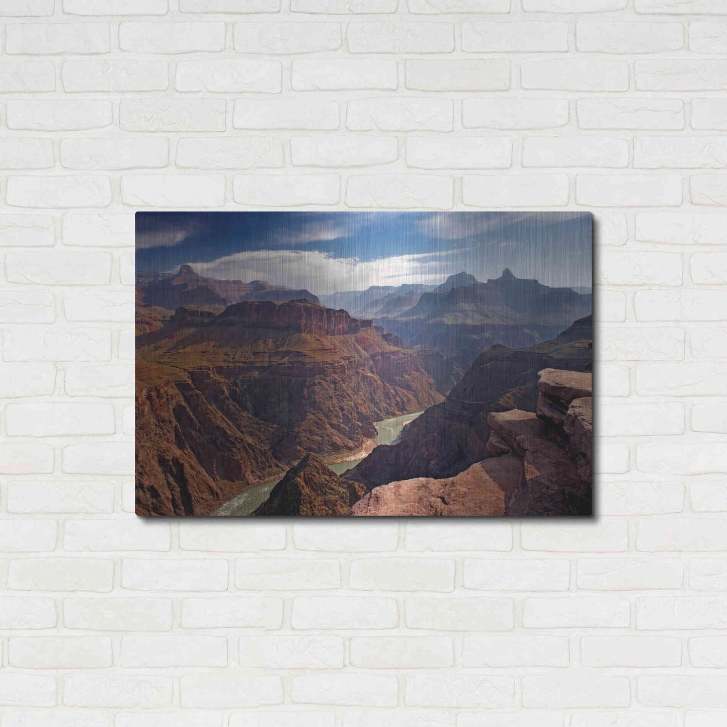 Luxe Metal Art 'Plateau Point' by Mike Jones, Metal Wall Art,36x24