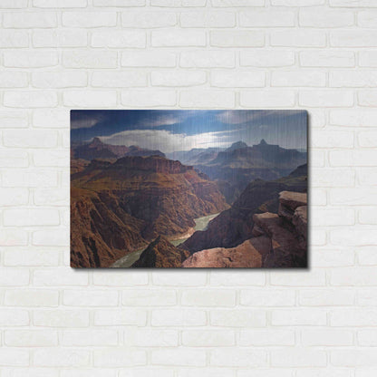 Luxe Metal Art 'Plateau Point' by Mike Jones, Metal Wall Art,36x24