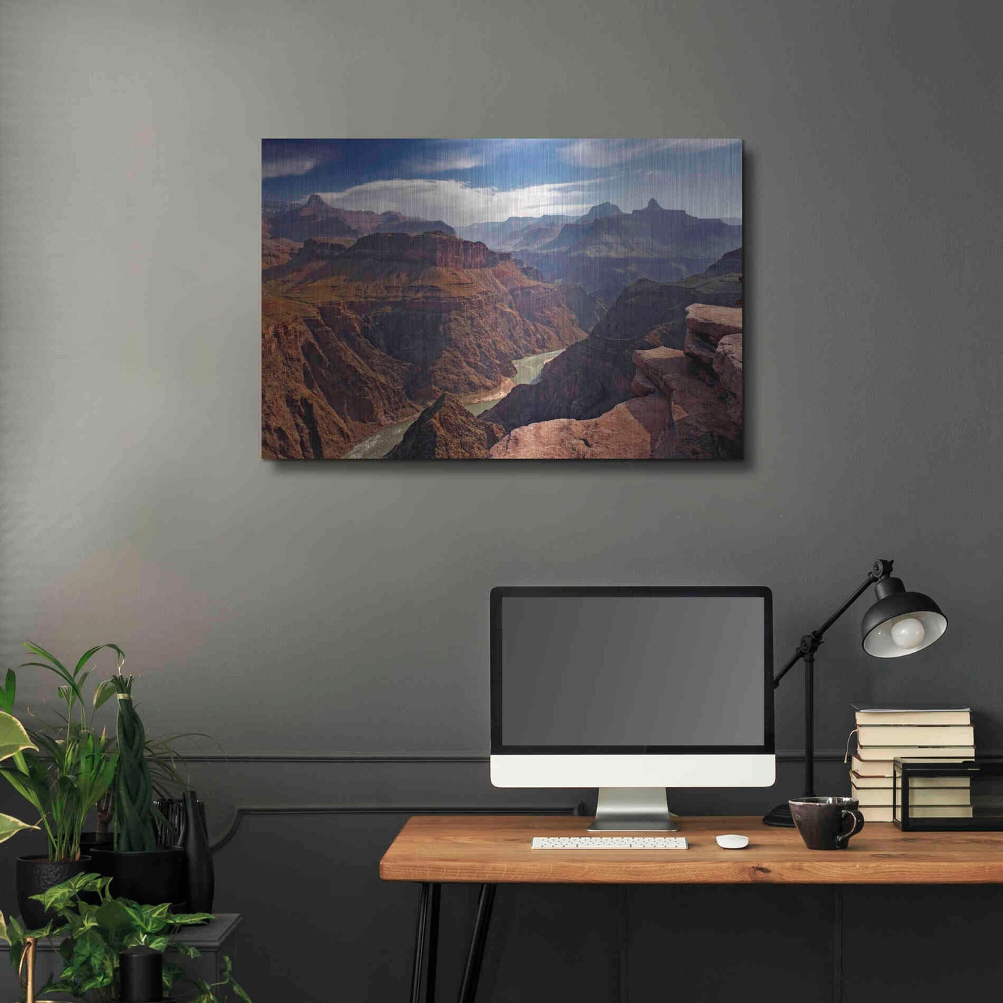 Luxe Metal Art 'Plateau Point' by Mike Jones, Metal Wall Art,36x24